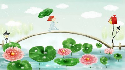 دختر-پل-دریاچه-گیاه
